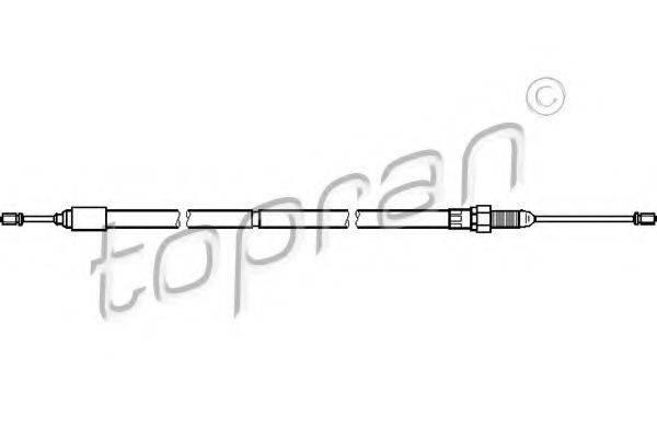 TOPRAN 721644 Трос, стоянкова гальмівна система