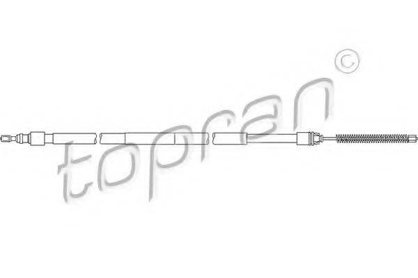 TOPRAN 721650 Трос, стоянкова гальмівна система