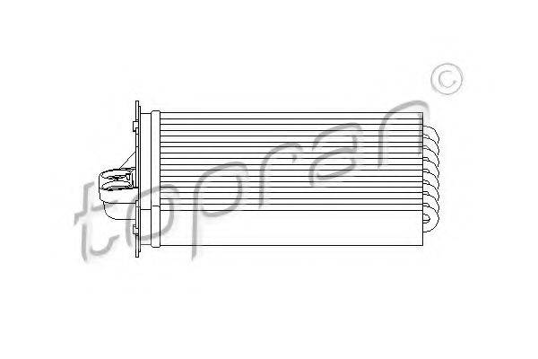 TOPRAN 722657 Теплообмінник, опалення салону