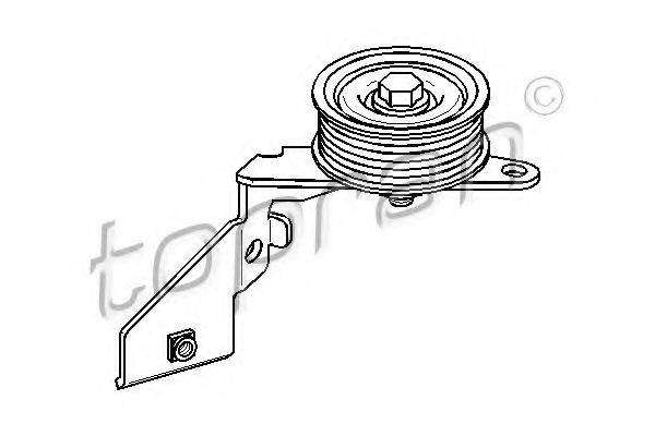TOPRAN 501676 Паразитний / провідний ролик, полікліновий ремінь