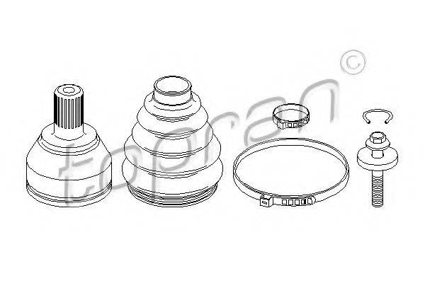TOPRAN 304004 Шарнірний комплект, приводний вал