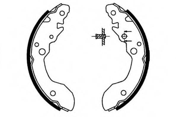 E.T.F. 090620 Комплект гальмівних колодок