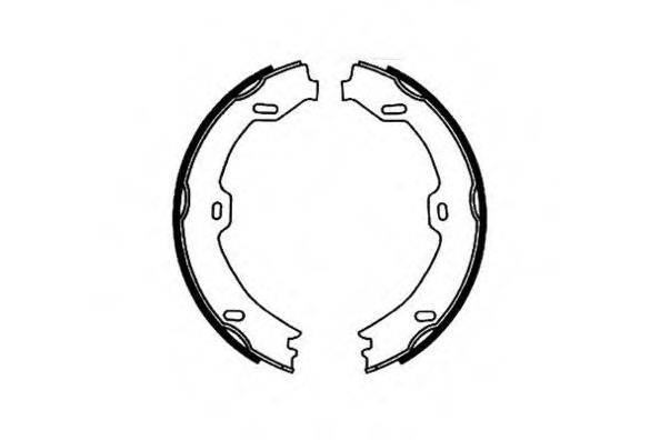 E.T.F. 090629 Комплект гальмівних колодок, стоянкова гальмівна система