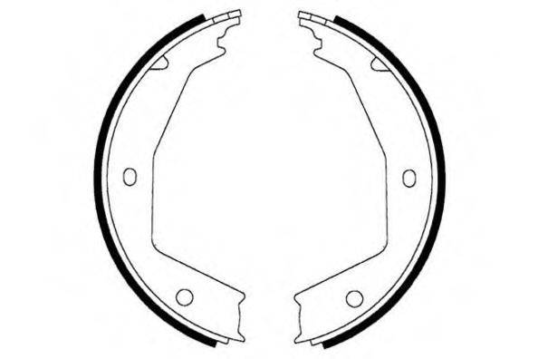 E.T.F. 090632 Комплект гальмівних колодок, стоянкова гальмівна система