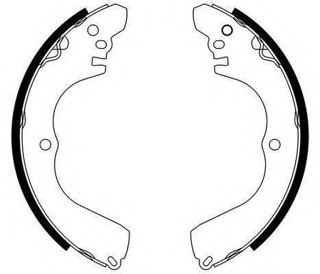 E.T.F. 090715 Комплект гальмівних колодок; Комплект гальмівних колодок, стоянкова гальмівна система
