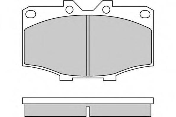 E.T.F. 120242 Комплект гальмівних колодок, дискове гальмо