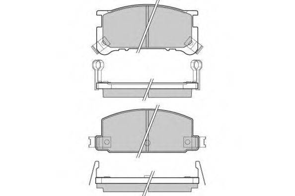 E.T.F. 120285 Комплект гальмівних колодок, дискове гальмо