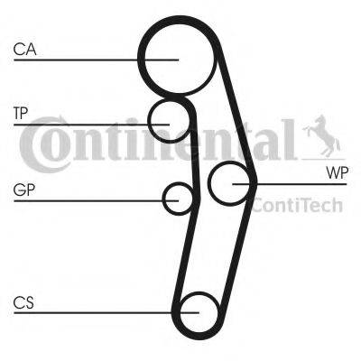 CONTITECH CT1028K4 Комплект ременя ГРМ