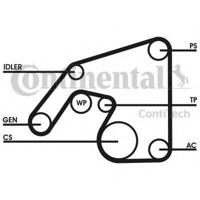 CONTITECH 6PK2380D1 Полікліновий ремінний комплект