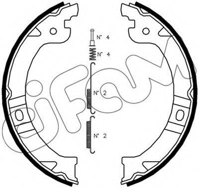 CIFAM 153027K Комплект гальмівних колодок, стоянкова гальмівна система