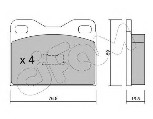 CIFAM 8220151 Комплект гальмівних колодок, дискове гальмо