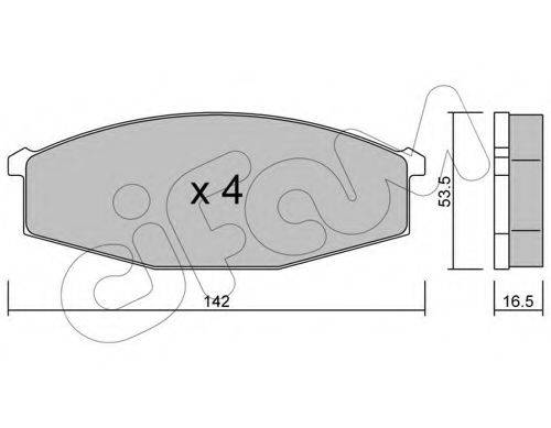 CIFAM 8221100 Комплект гальмівних колодок, дискове гальмо