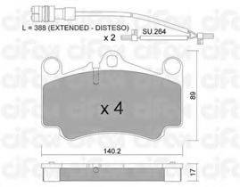 CIFAM 8228931K Комплект гальмівних колодок, дискове гальмо