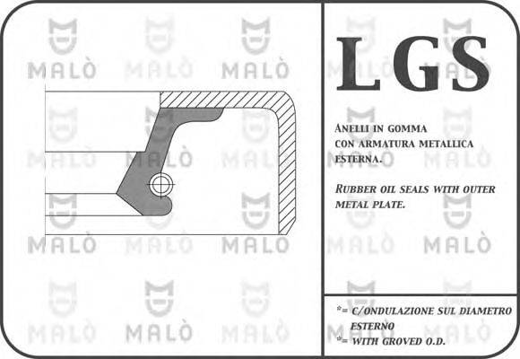 MALO 13010 Кільце ущільнювача, ступиця колеса
