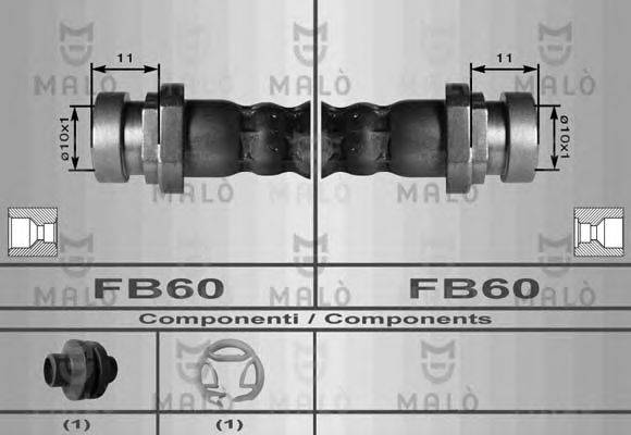 MALO 80009 Гальмівний шланг