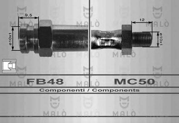 MALO 80079 Гальмівний шланг