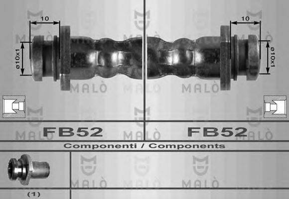 MALO 80123 Гальмівний шланг