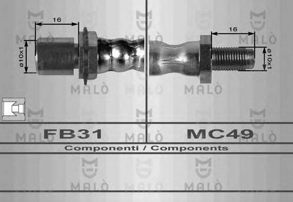 MALO 80148 Гальмівний шланг