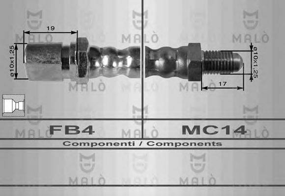 MALO 8019 Гальмівний шланг