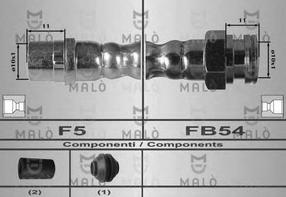 MALO 80258 Гальмівний шланг