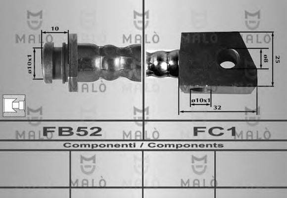 MALO 80272 Гальмівний шланг