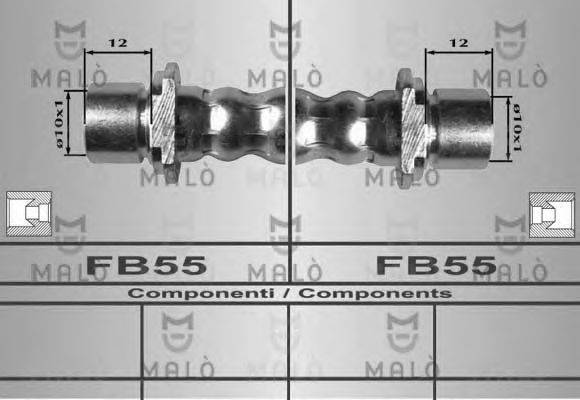 MALO 80287 Гальмівний шланг