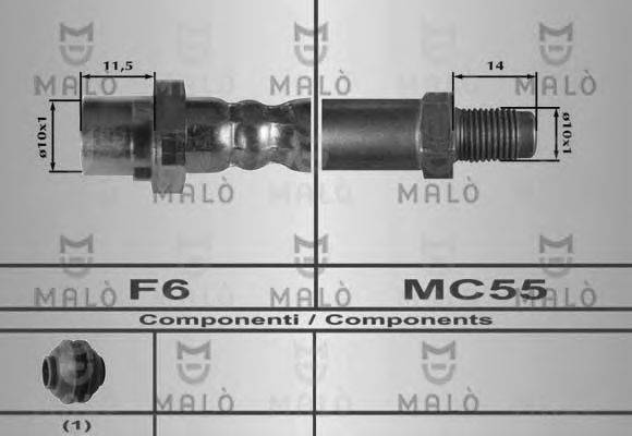 MALO 80308 Гальмівний шланг