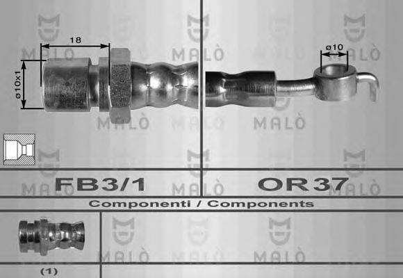 MALO 80322 Гальмівний шланг