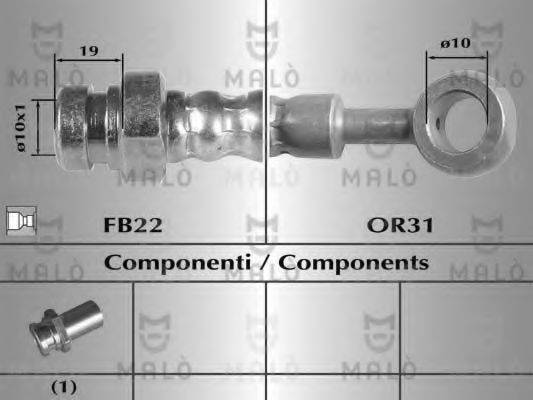 MALO 80390 Гальмівний шланг