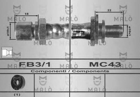 MALO 80597 Гальмівний шланг