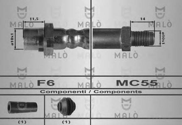 MALO 80635 Гальмівний шланг