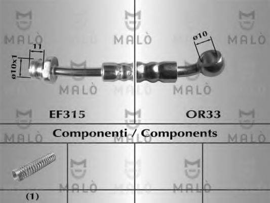 MALO 80671 Гальмівний шланг
