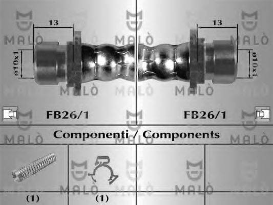 MALO 80680 Гальмівний шланг