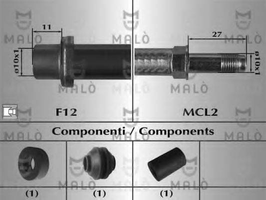 MALO 80897 Гальмівний шланг