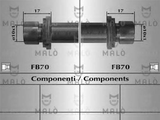 MALO 80943 Гальмівний шланг