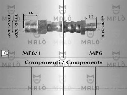 MALO 8245 Гальмівний шланг