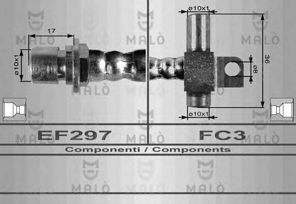 MALO 8691 Гальмівний шланг