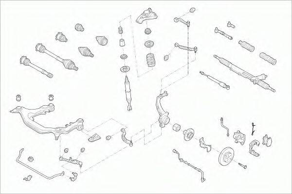 SACHS VWPASSAFS030 Рульове управління; Підвіска колеса