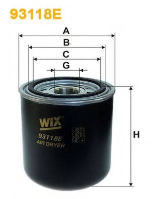 WIX FILTERS 93118E Осушувач повітря, пневматична система