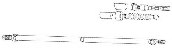 CEF VW02166 Трос, стоянкова гальмівна система