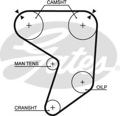 GATES 5196 Ремінь ГРМ