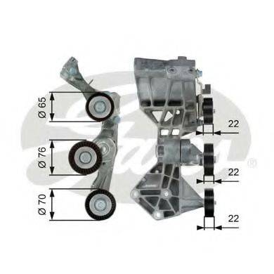 GATES T39064 Натяжний ролик, полікліновий ремінь