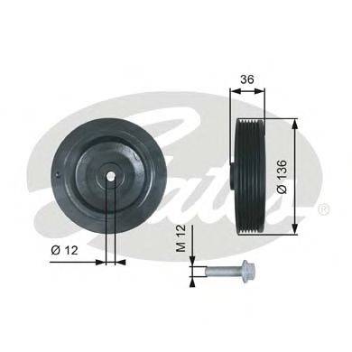GATES TVD1010A Ремінний шків, колінчастий вал