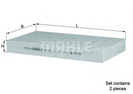 KNECHT LAK426S Фільтр, повітря у внутрішньому просторі