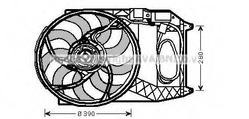 PRASCO BW7524 Вентилятор, охолодження двигуна