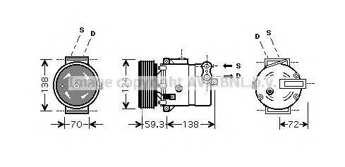 PRASCO OLK413 Компресор, кондиціонер