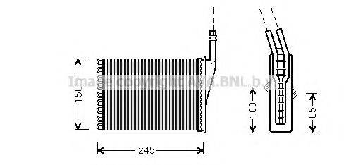 PRASCO RT6250 Теплообмінник, опалення салону