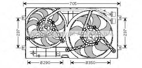 PRASCO VW7503 Вентилятор, охолодження двигуна