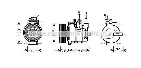 PRASCO AIK343 Компресор, кондиціонер