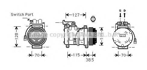 PRASCO AUK027 Компресор, кондиціонер